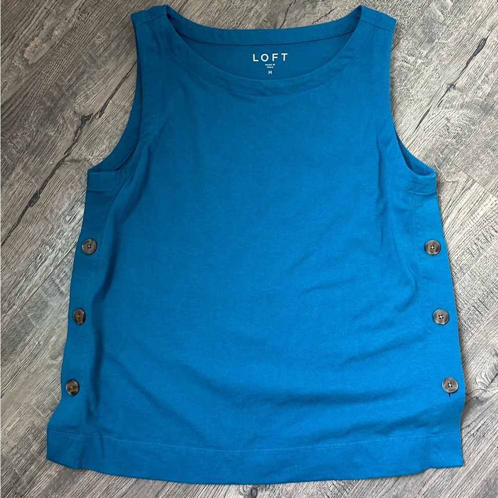 Loft Side Button Tank Top Size M